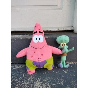 VTG SpongeBob SquarePants Squidward Plush 2000 Nickelodeon Viacom 7" Vtg Patrick